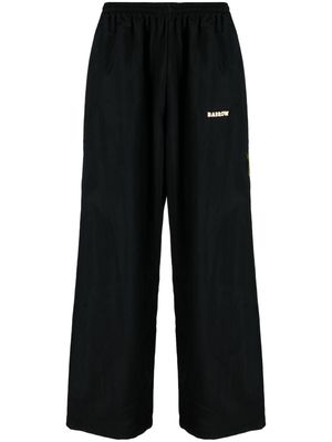 BARROW embroidered-logo motif-zip track pants - Black