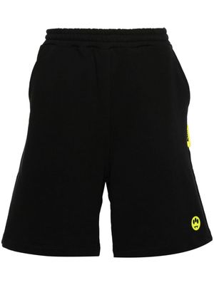 BARROW face-appliqué track shorts - Black