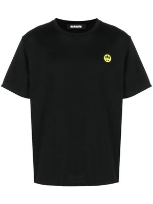 BARROW face-motif cotton T-Shirt - Black