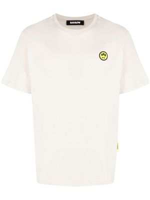 BARROW face-motif cotton T-Shirt - Neutrals