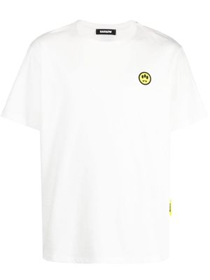 BARROW face-motif cotton T-Shirt - White