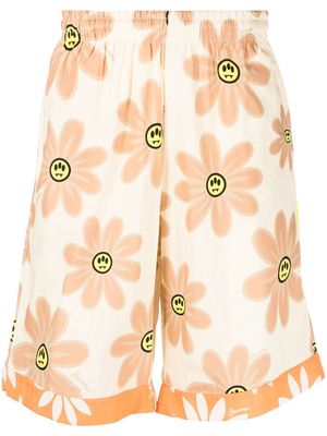 BARROW floral-print cotton shorts - Neutrals