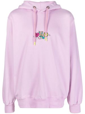 BARROW graphic-print cotton hoodie - Pink