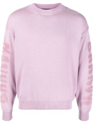 BARROW intarsia-knit jumper - Purple