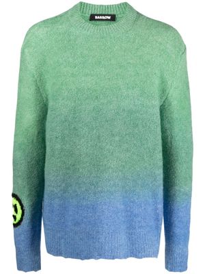 BARROW intarsia-knit logo gradient-effect jumper - Green