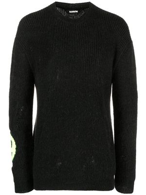 BARROW intarsia-logo ribbed sweatshirt - Black