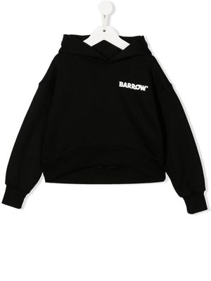 Barrow kids cropped logo hoodie - Black
