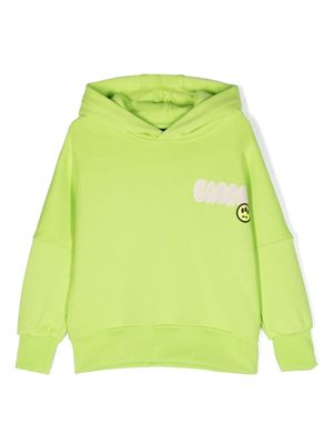 Barrow kids graphic-print cotton hoodie - Green