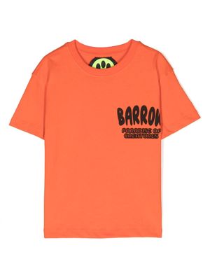 Barrow kids graphic-print cotton T-shirt - Orange