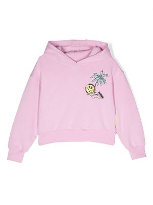 Barrow kids graphic-print pullover hoodie - Pink