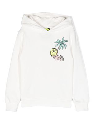 Barrow kids graphic-print pullover hoodie - White