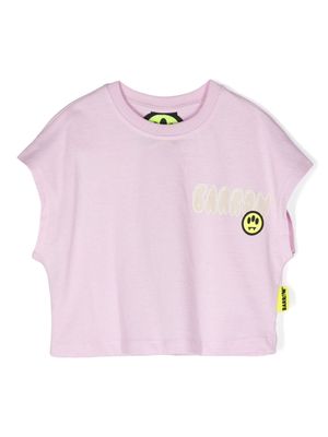 Barrow kids illustration-style printed cotton T-shirt - Pink