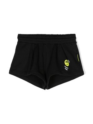 Barrow kids logo-appliqué cotton shorts - Black