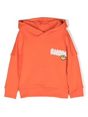 Barrow kids logo-print cotton hoodie - Orange