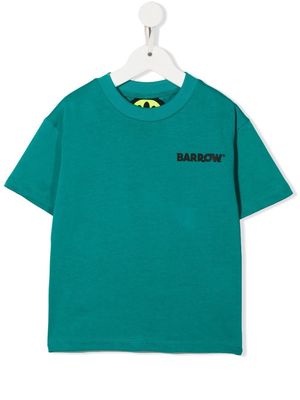 Barrow kids logo-print cotton T-shirt - Green