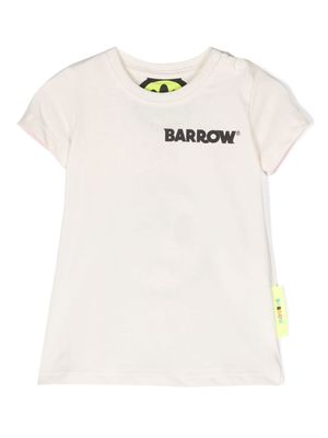 Barrow kids logo-print cotton T-shirt - Neutrals