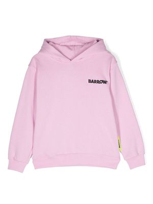 Barrow kids logo-print detail hoodie - Pink
