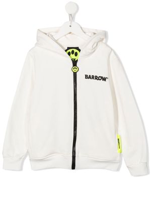 Barrow kids logo-print hoodie - White