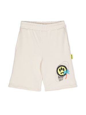 Barrow kids logo-print jersey shorts - Neutrals