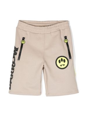 Barrow kids logo-print leg shorts - Neutrals