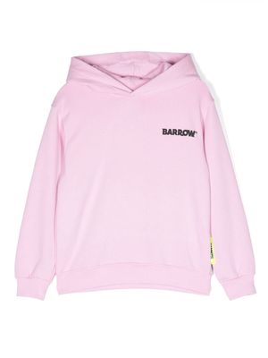 Barrow kids logo-print long-sleeved hoodie - Pink