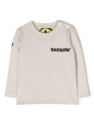 Barrow kids logo-print long-sleeved T-Shirt - Neutrals