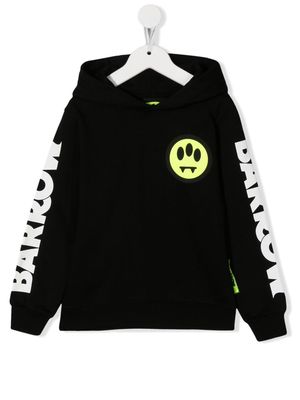 Barrow kids logo-print pullover hoodie - Black