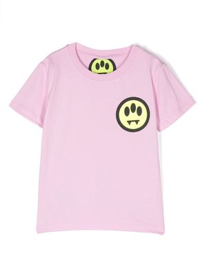 Barrow kids logo-print short-sleeved cotton T-shirt - Pink