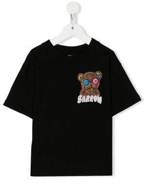 Barrow kids logo-print short-sleeved T-shirt - Black