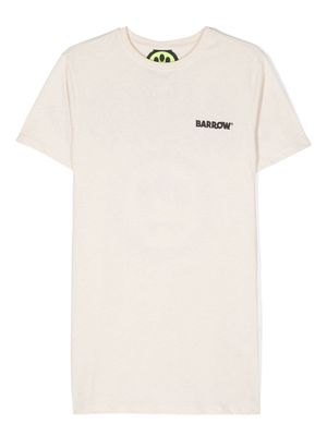 Barrow kids logo-print T-shirt dress - Neutrals