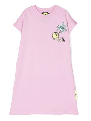 Barrow kids logo-print T-shirt dress - Pink