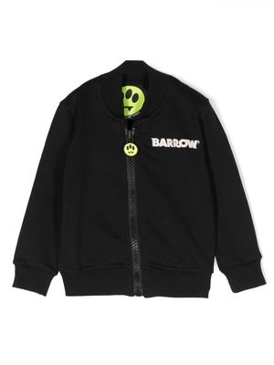 Barrow kids logo-print zip-up sweatshirt - Black