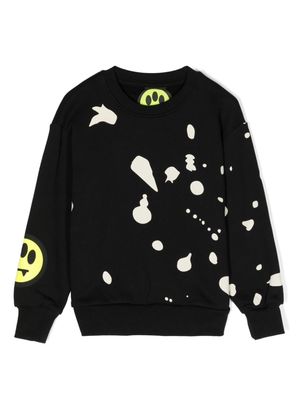 Barrow kids paint splatter-print sweatshirt - Black