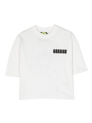 Barrow kids rhinestone-embellished logo-print T-shirt - White