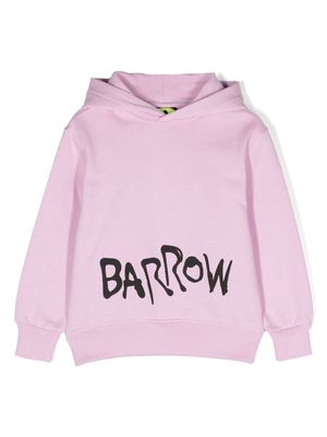 Barrow kids teddy bear-print cotton sweatshirt - Pink