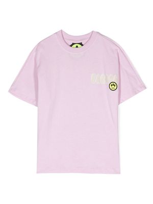 Barrow kids teddy bear-print cotton T-shirt - Pink