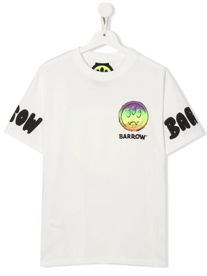 Barrow kids TEEN Smiley-print T-shirt - White