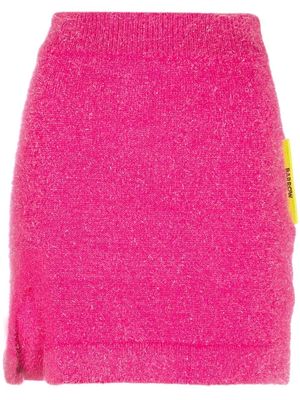 BARROW knitted mini skirt - Pink