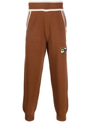 BARROW knitted side-strip track pants - Brown