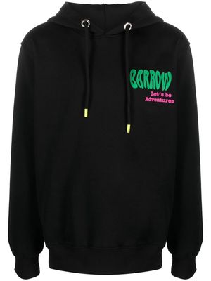 BARROW logo-embellished cotton hoodie - Black