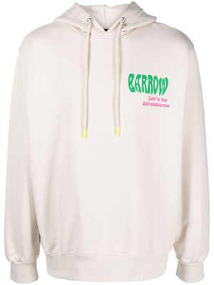 BARROW logo-embellished cotton hoodie - Neutrals
