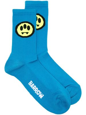 BARROW logo-intarsia ribbed socks - Blue