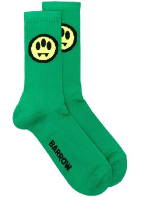 BARROW logo-intarsia socks - Green