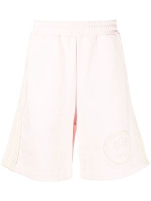 BARROW logo-patch cotton track shorts - Pink