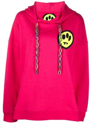 BARROW logo-patch pullover hoodie - Pink