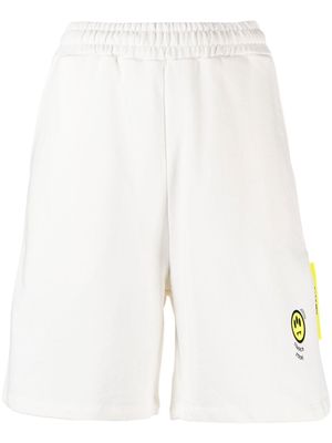 BARROW logo-print cotton Bermuda shorts - White