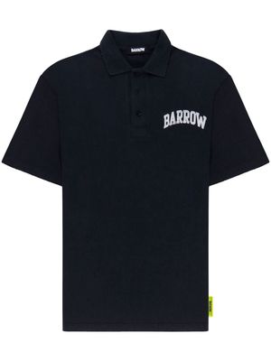 BARROW logo-print cotton polo shirt - Black