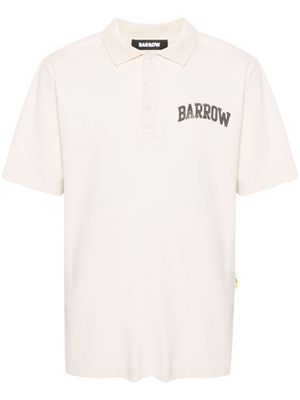 BARROW logo-print cotton polo shirt - Neutrals