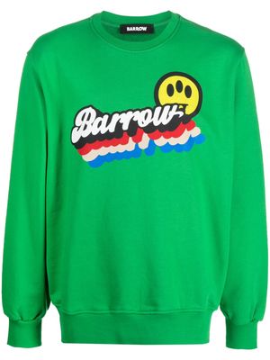 BARROW logo-print cotton sweatshirt - Green
