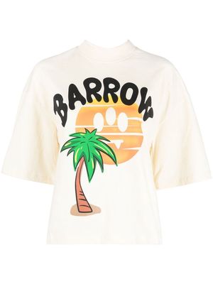 BARROW logo-print cotton T-Shirt - Neutrals